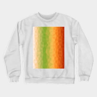 Cream, Green, Orange and Red Geometric Abstract Design Crewneck Sweatshirt